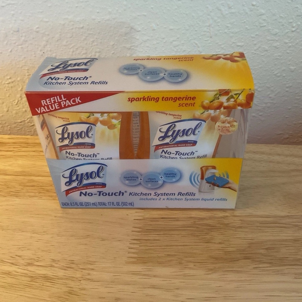 Lysol  No Touch Kitchen System Refill Pack Sparkling Tangerine 2 Pack